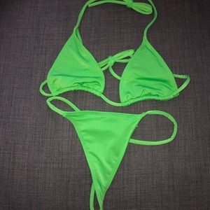 Neon green bikini